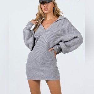 Quarter zip sweater dress